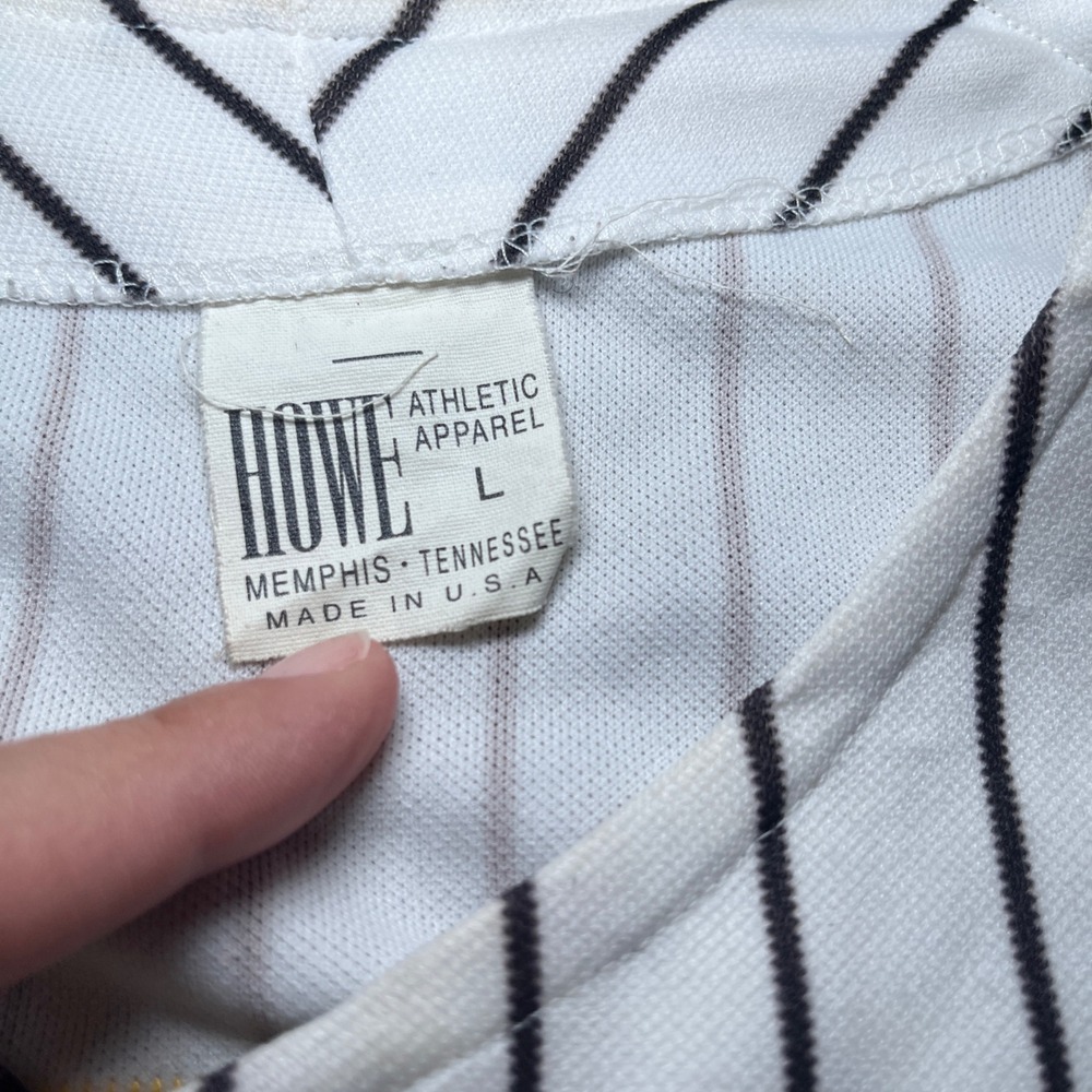 Howe Baseball Jersey Mens L White Vintage Pinstripe Pittsburgh Pirates 7 - Picture 2 of 10